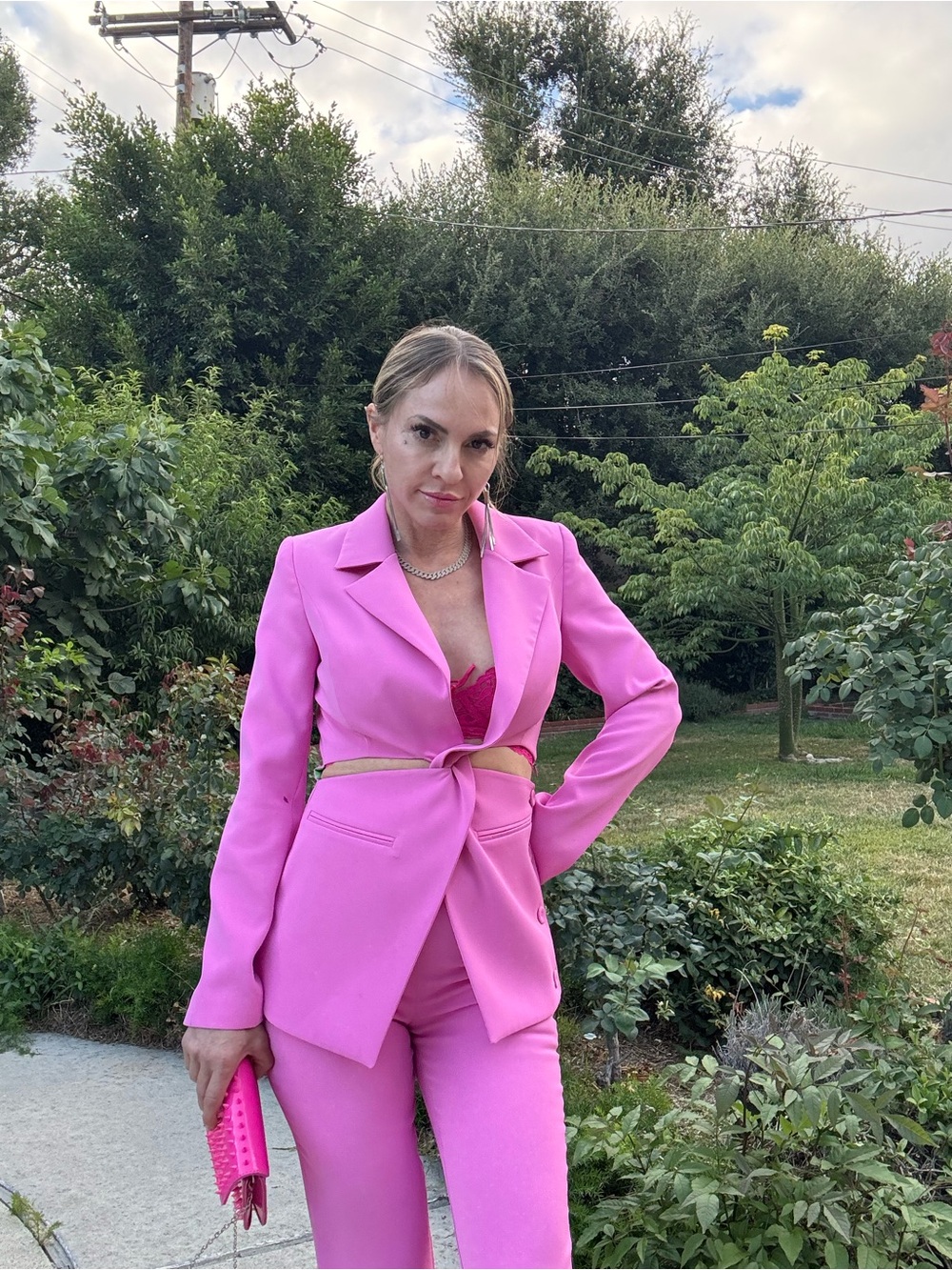 Bubblegum Pink Tailored Cutout Suit Set ✶ Small - Picture 4 of 16